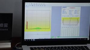 美泰噴嘴噴霧顆粒度測試現(xiàn)場